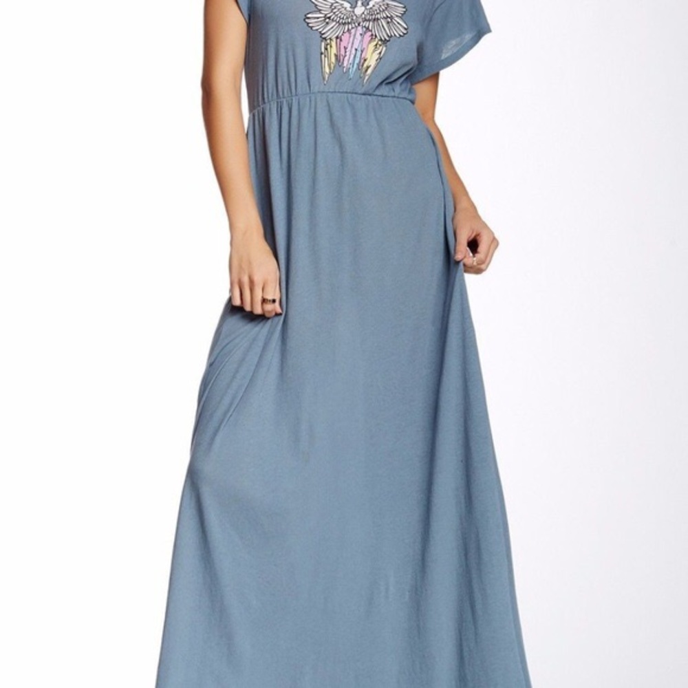 WILDFOX Feather Piper Maxi Dress